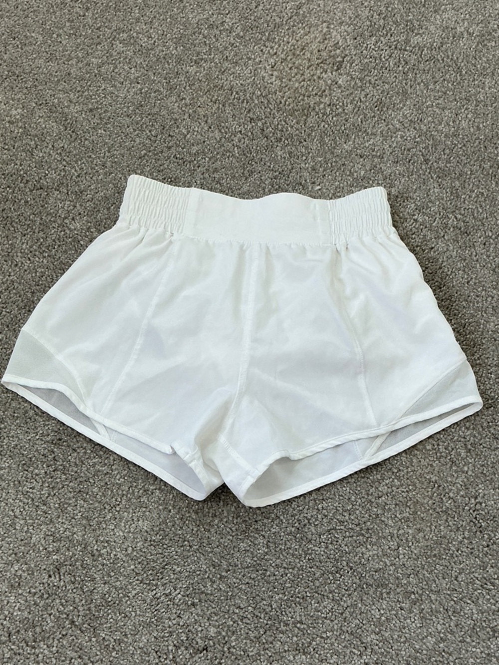 SO White Athletic High-Waist Running Shorts